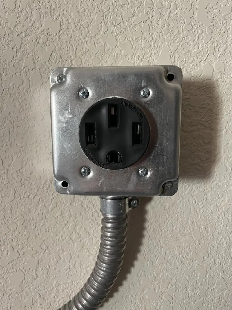 NEMA 14-50 outlet installed for Electrical Panel Upgrade in La Habra